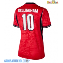 Camisa de time de futebol Inglaterra Jude Bellingham #10 Replicas 2º Equipamento Feminina Mundo 2026 Manga Curta